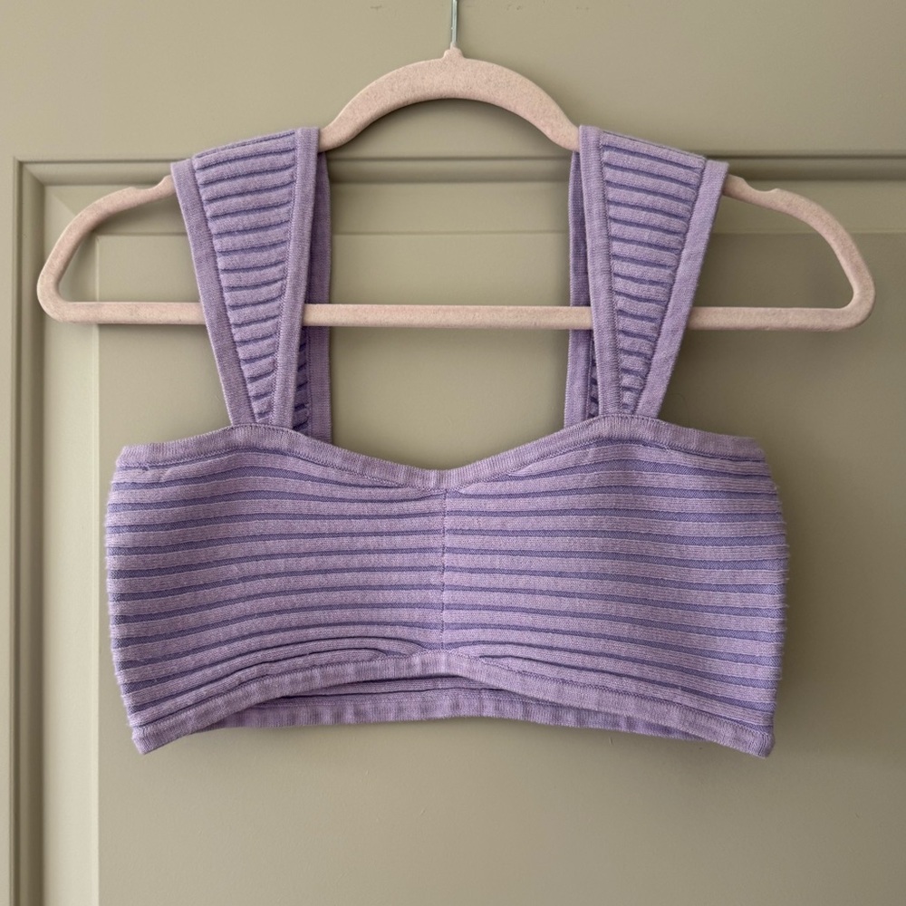 Wild Fable Light Purple Ribbed Crop Tank Top